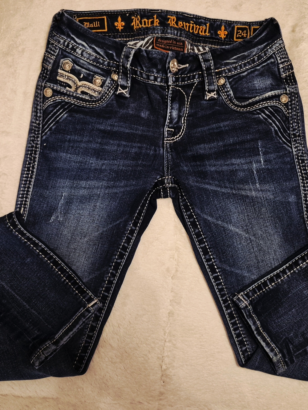 Rock Revival Women’s Dark Blue Stretch Denim Jeans